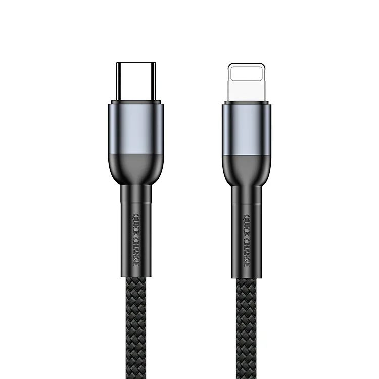 

2 PCS MFi Certified Factory 3.3FT 6.6FT 2.4A 27W USB C TO L Nylon Braid Cable Fast Charge Data Transfer for iphone Cable, Black,red