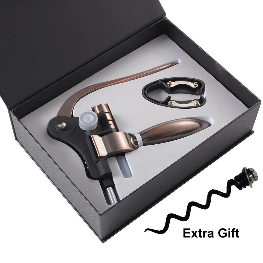 

Gold Suppliers New Product 2019 Marketing Gift Items Rabbit Corkscrew Wine Opener Gift Set for Wedding Souvenirs Guests, Silver/customized