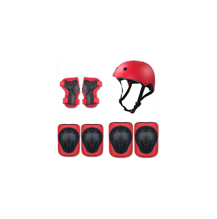 

Children's helmet protector 7 piece set Balance car rock climbing riding skating children's helmet protective gear set