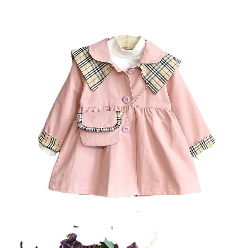 

Korean kids spring autumn frock baby girls clothing A line luxury baby girls dress
