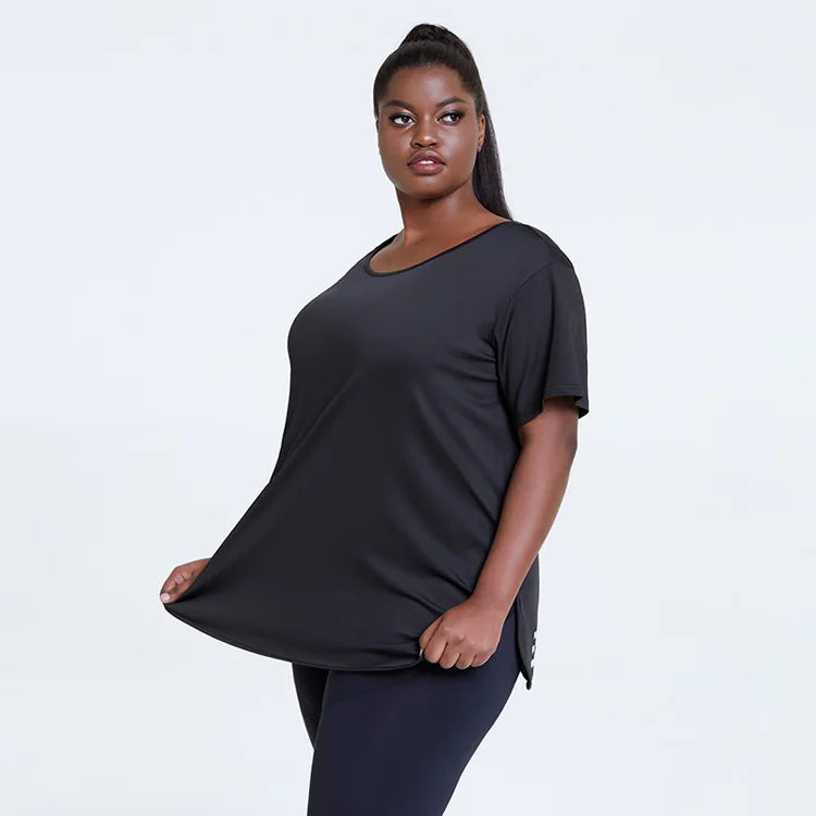 

Loose & Quick Drying Clothes Plus Size Sports T Shirt Summer women Fitness Clothes Running Yoga Tops, 2 colors