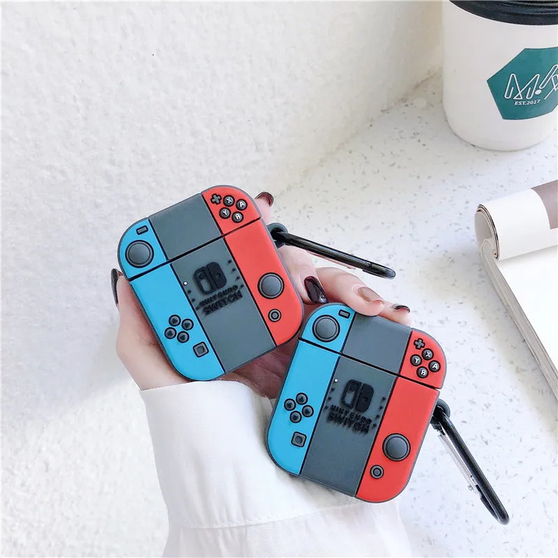 

For Airpods Cases 1/2 3D Switch Game Pad Player Design Silicone Protective Cover for Apple Air pod Pro Earphone Charging Box