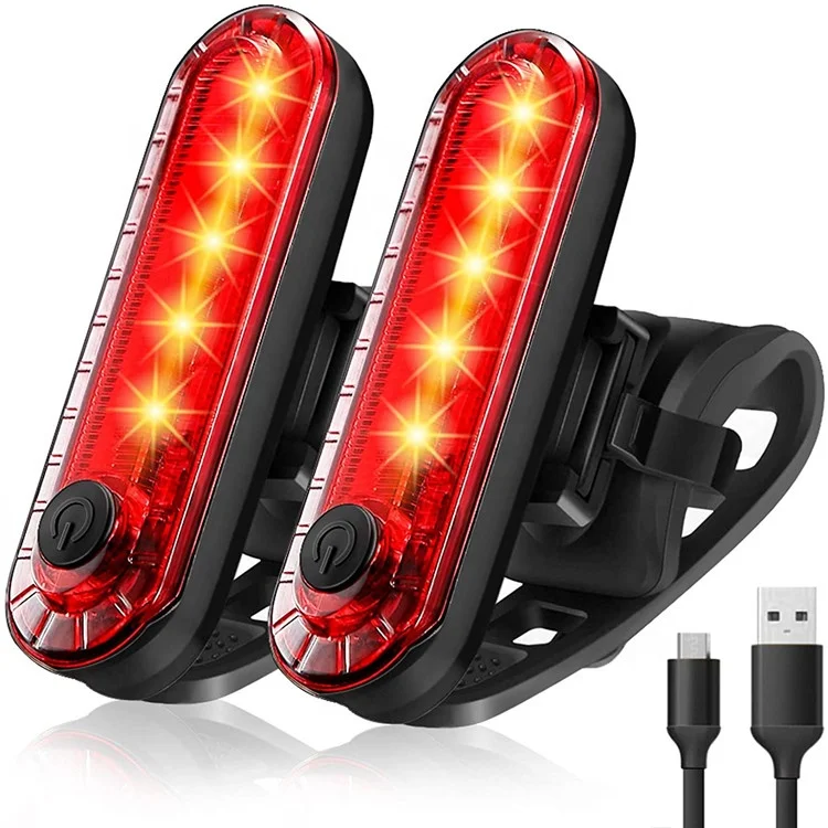 

Ultra Bright USB Rechargeable Bicycle Taillights High Intensity Led Accessories Fits On Any Road Bikes Cycling Safety Lights, Black