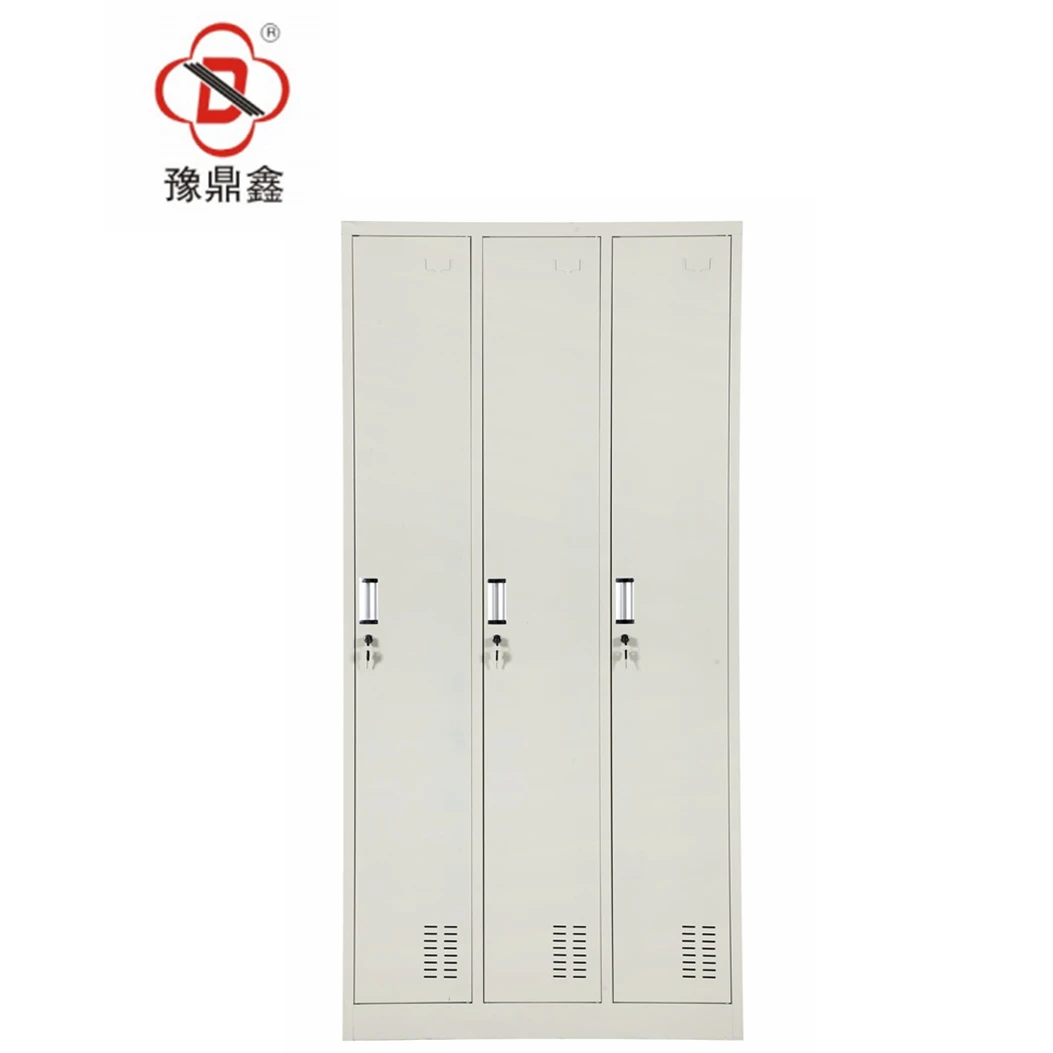 

steel 3 doors wardrobes locker metal almirah bedroom locker office cabinet locker, White,black,grey or custom