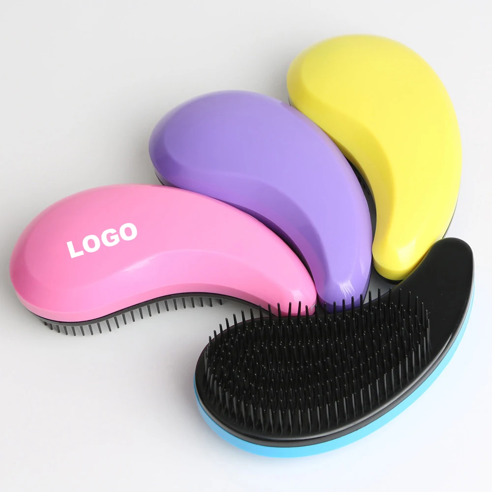 

Custom Logo Female Plastic Massage Hair Comb, 8 colors