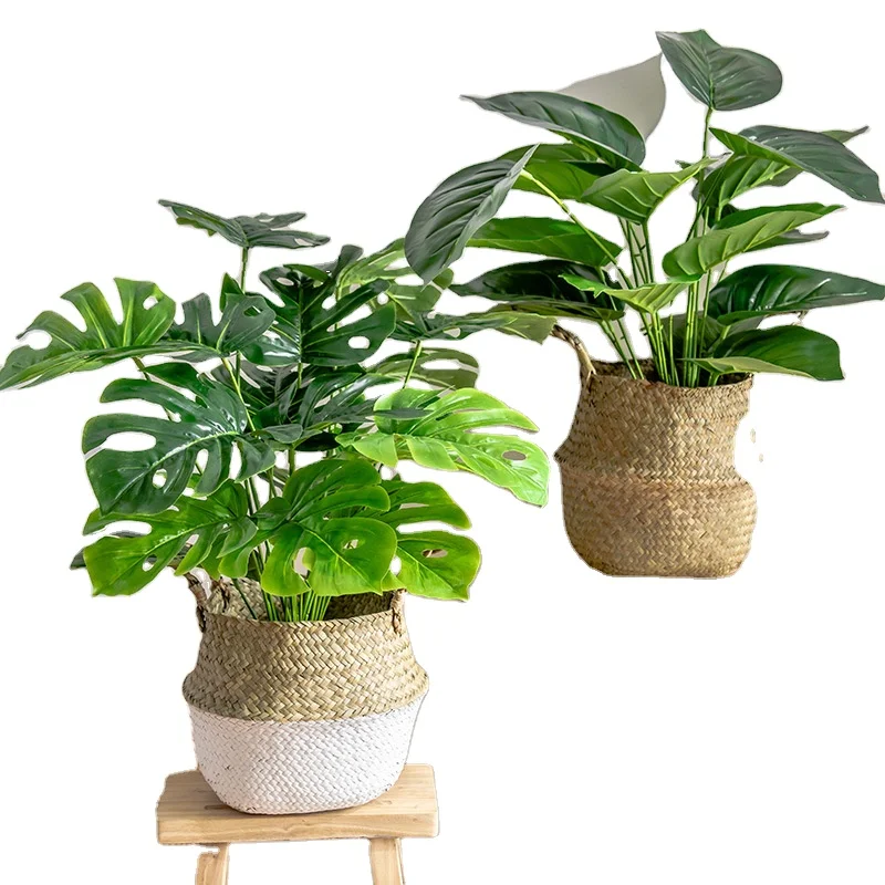 

Wholesale Artificial Plant Monstera Bonsai Home Office Desks Deco, Green color
