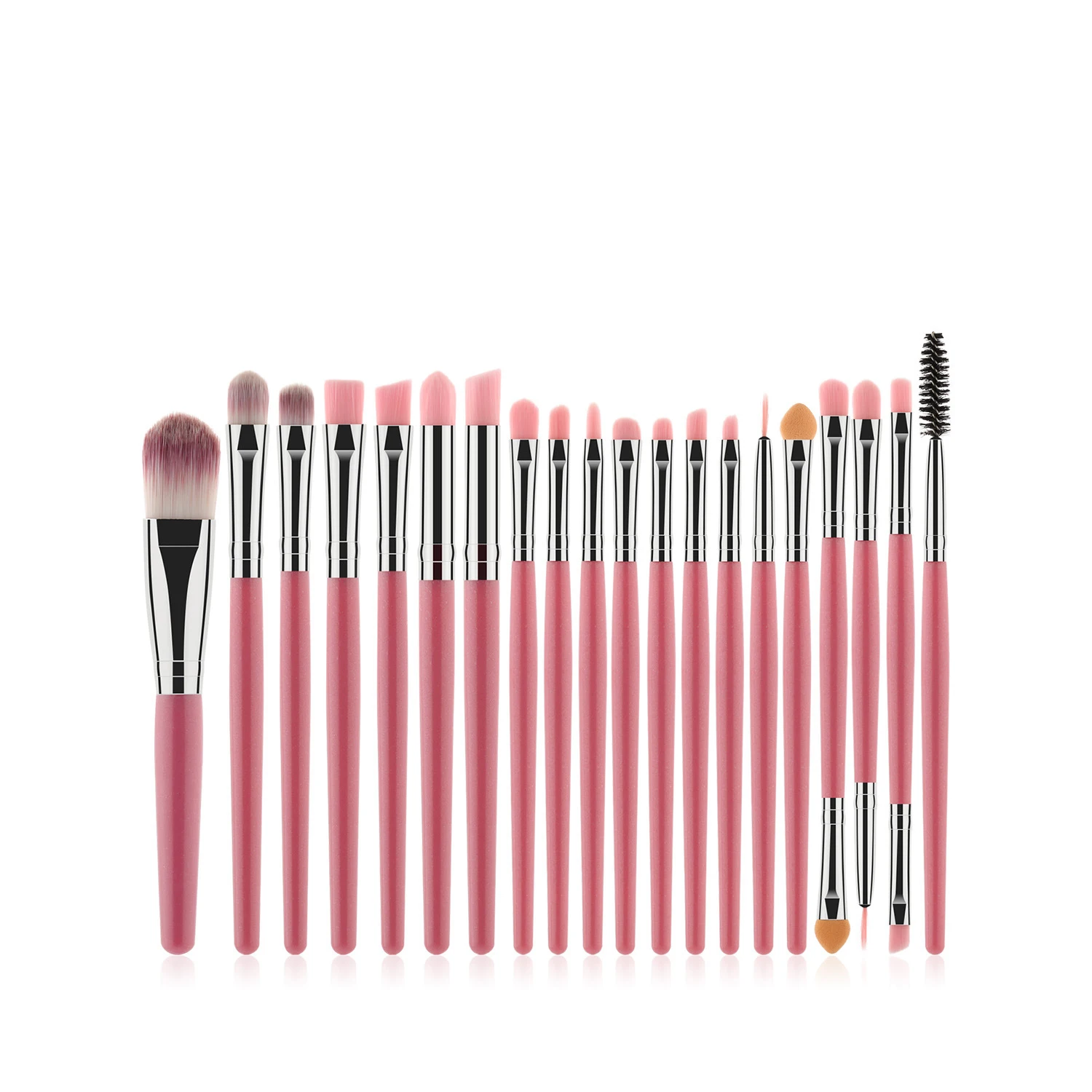 

20pcs makeup brush set nylon wooden makeup tools eye shadow brush, Mulitcolors