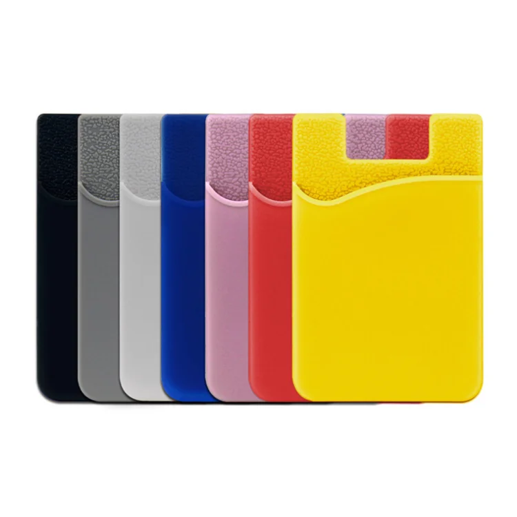 

Silicone 3M Adhesive Stick-on ID Credit Card Wallet Phone Case Pouch Sleeve Pocket Phone Card Holder