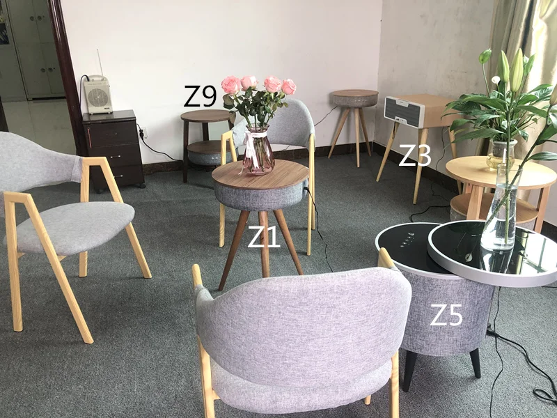 Fashionable Design Multiuse Living Room Smart Music Furniture Bluetooth With Removable Tray With USB Port Table Speaker - ANKUX.COM