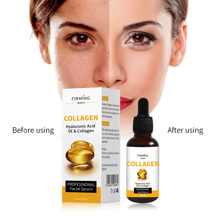 

Wholesale Private Label Face Firming Smooth Dark Spot Remover Collagen Seum With Vitamin E