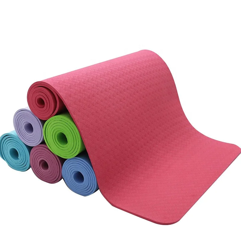

For beginners, single color TPE yoga mat for non-slip, thickened and widened, extended two-color yoga mat floor mat, Customized color