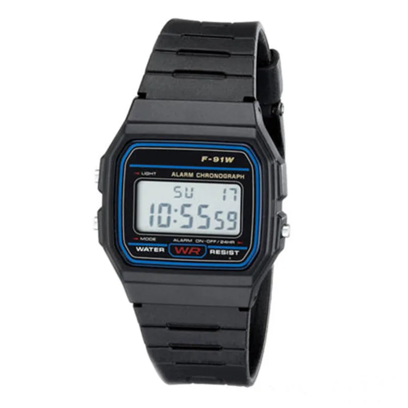 

Best selling student boys unisex kids black silicone digital led smart sport watch