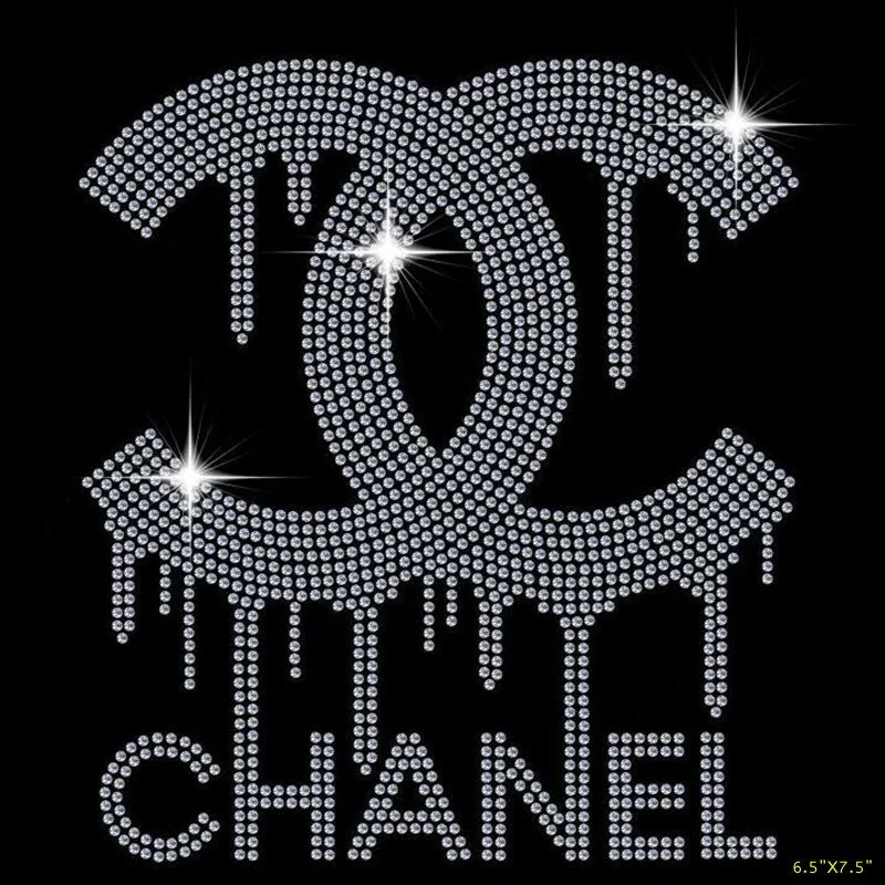 

Read to ship New Trend Custom Dripping Letter Brand LOGO Rhinestones Iron On Transfer Design For Adult's T-shirt and Pillow case, As per customer request