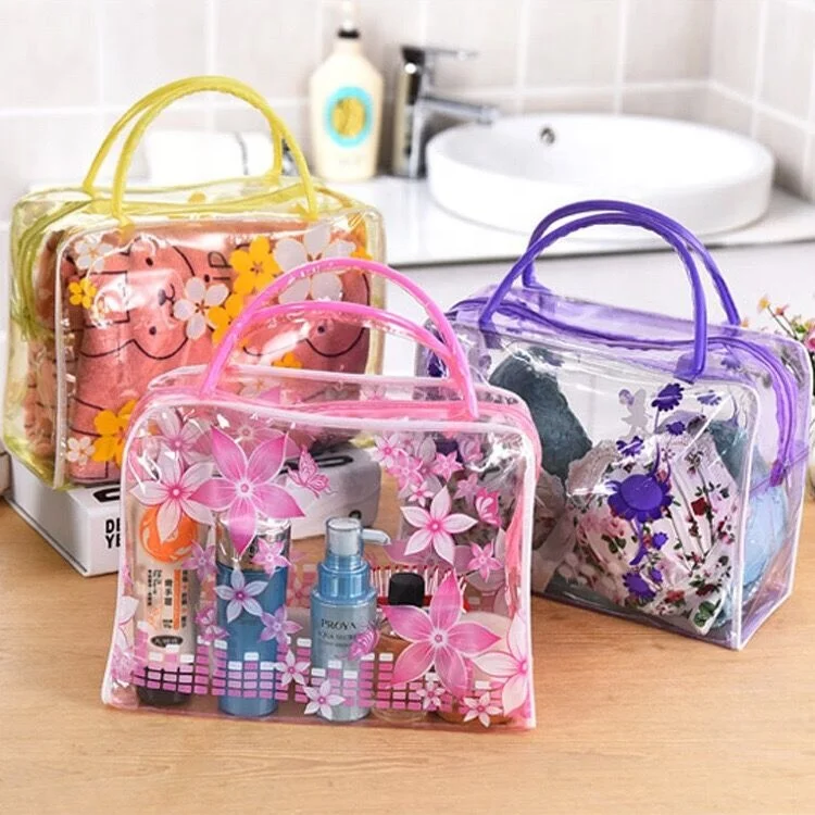 

1PcPVC Waterproof Summer swim bag Swimsuit organizer underwear bra packing for travel makeup organizer cosmetic cloth storagebox, Blue/yellow/purple/red/green