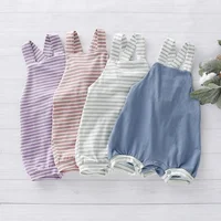 

2019 fashion boutique clothing suspender sleeve cotton ruffle infant clothes baby gril Summer romper