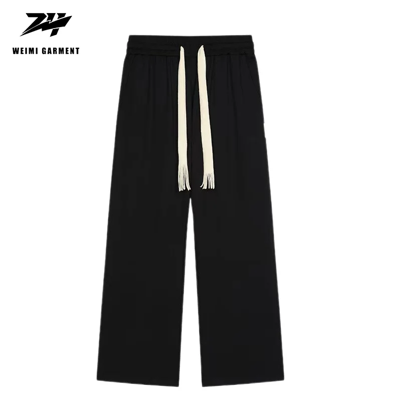 Autumn Pants for Men and Women Waist Straight Tube Loose Fit Wide Leg Mid Pants in Stock Fully Customized Casual Pants
