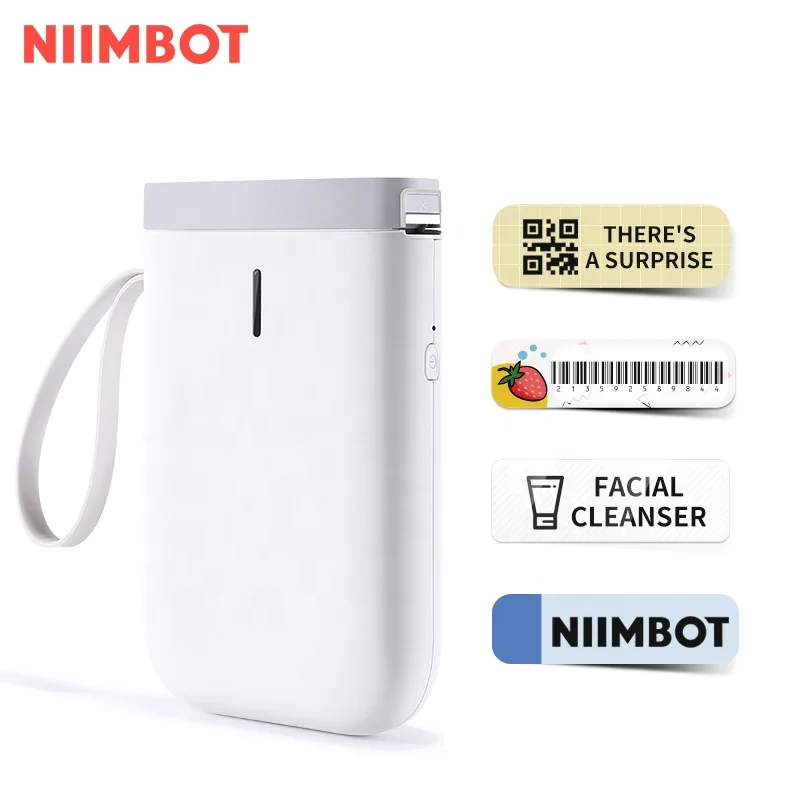 

NiiMbot 15mm mini adhesive label sticker bluetooth-printer thermal paper label printing machine for e-commerce, White+green+ pink