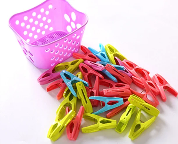 

Plastic Small Clip with Storage Basket Clothes Drying Clip Windproof Clothes Clip Clothes