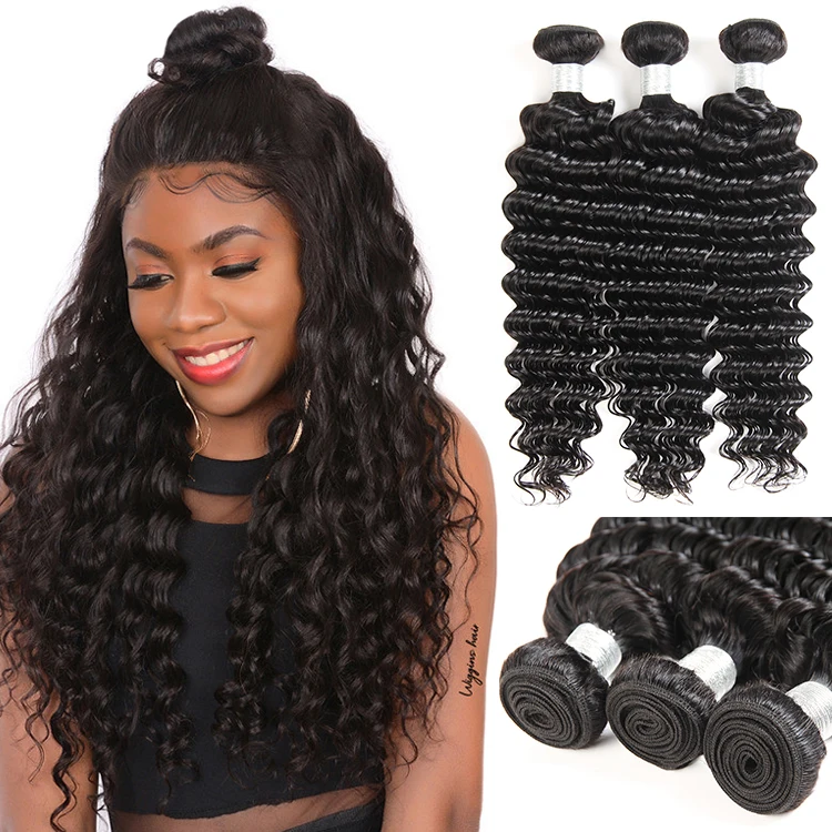 

HEFEI VAST best selling cheap top grade 100% Indian human hair deep wave beauty stage hair weft extension bundle for black women