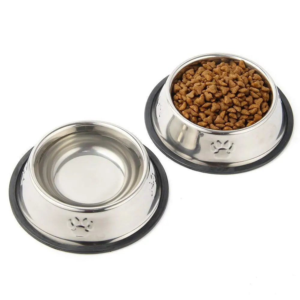 

Spill Non Skid Stainless Steel Deep Dog Food Stainless Steel Metal Dog Bowl, A variety of colors are available