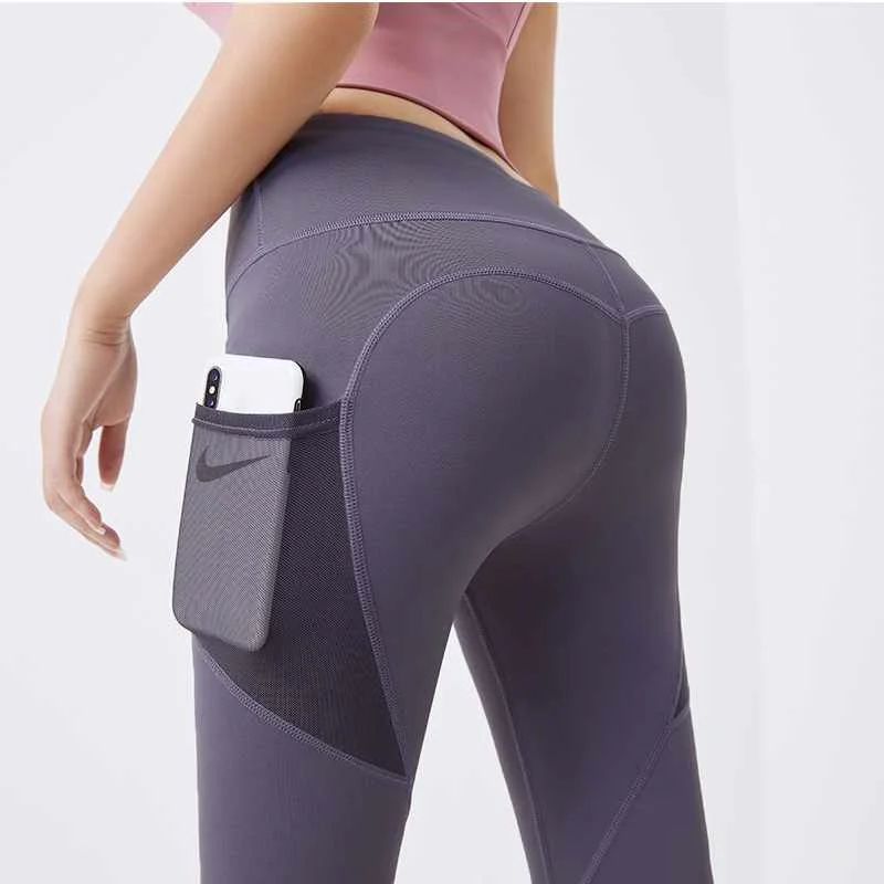 

L Compression Gym Pants Have Pocket Fitness Wear High Waist Stretch Fitted Yoga Leggings For Women