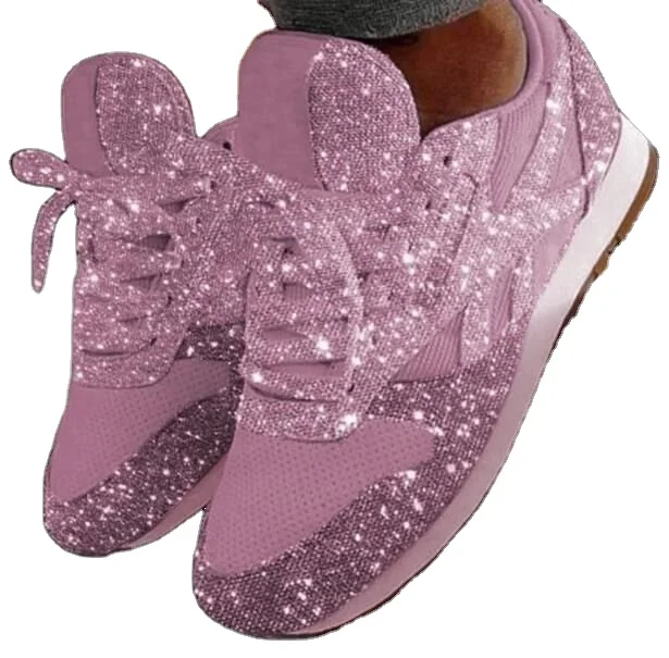 

Custom Fashion Style Ladies Casual Sneakers Comfortable Women Shiny Sports Shoes, Picture