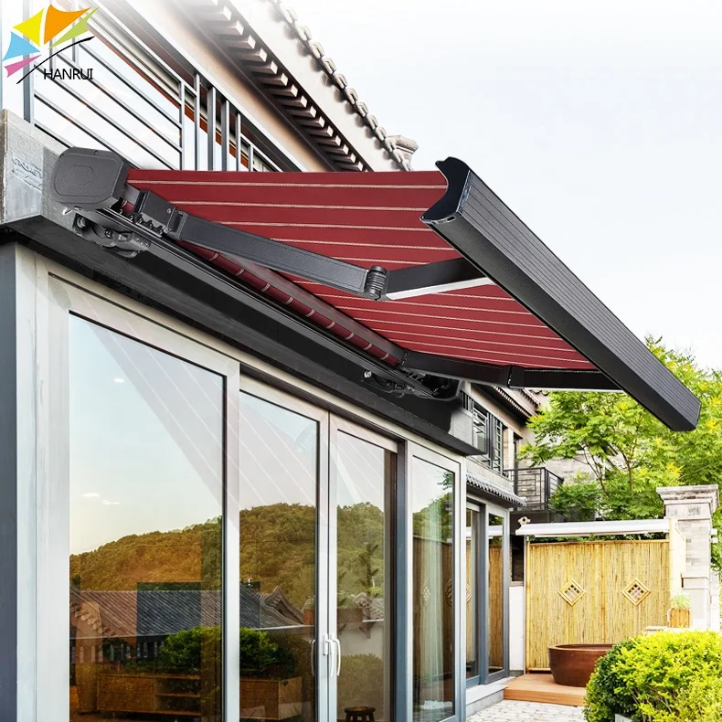 

Heavy Duty Maximum Projection 4m Retractable Arm Full Cassette Awning Aluminium Outdoor Sunshade, Customized