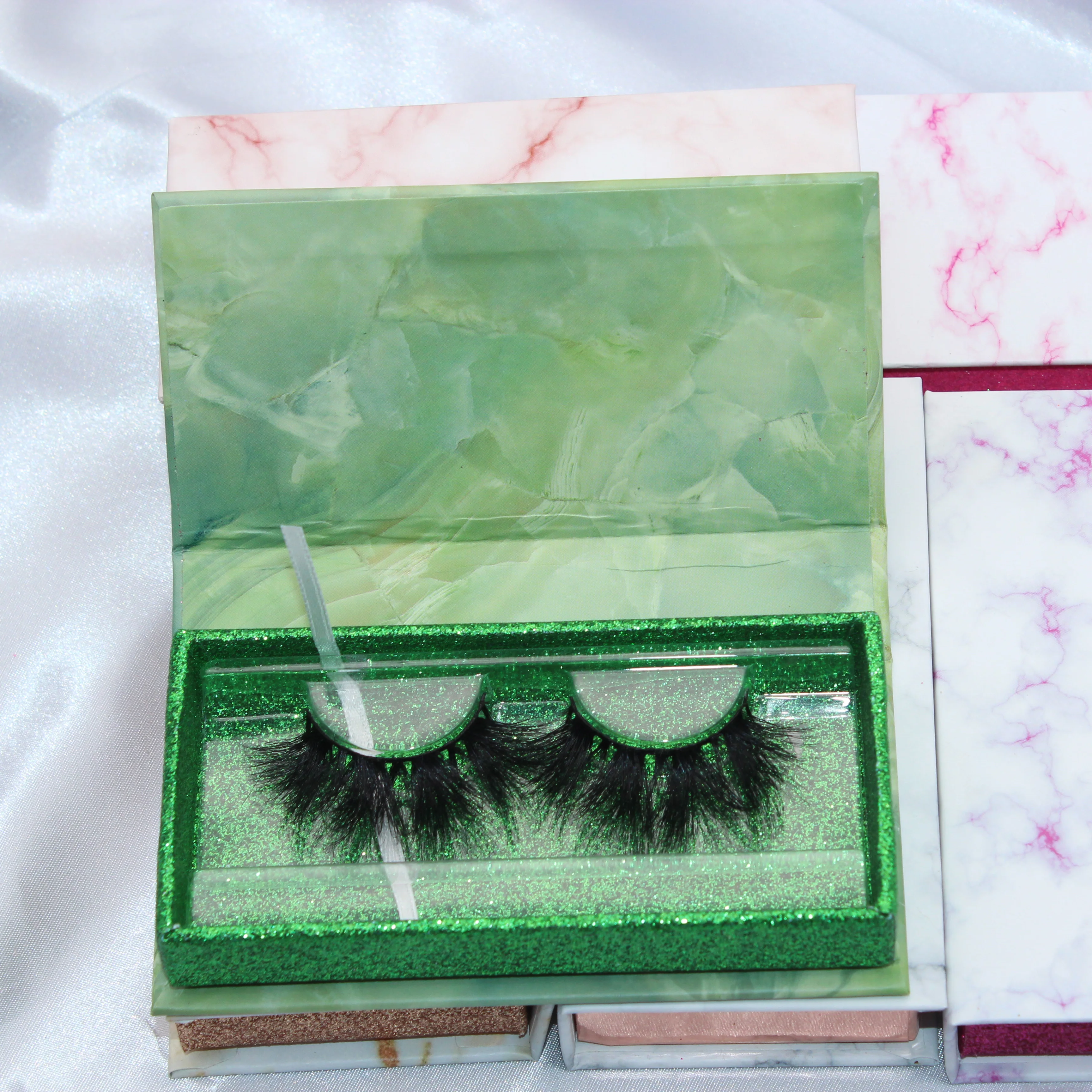 

Private Label Packaging Custom Fluffy Cruelty Free Full Strip Lashes Wholesale Vendor Real Mink Eyelashes 3D, Natural black