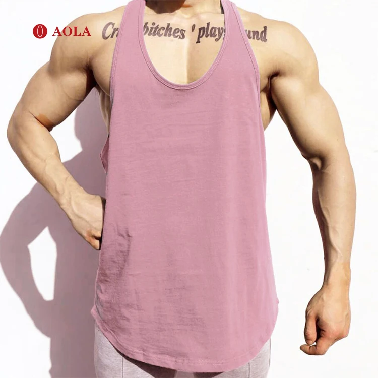 

AOLA OEM Gym Singlets Mens Tank Tops Stringer Bodybuilding, Fitness Men's GYM Tank top Sports Clothes, Picture showed