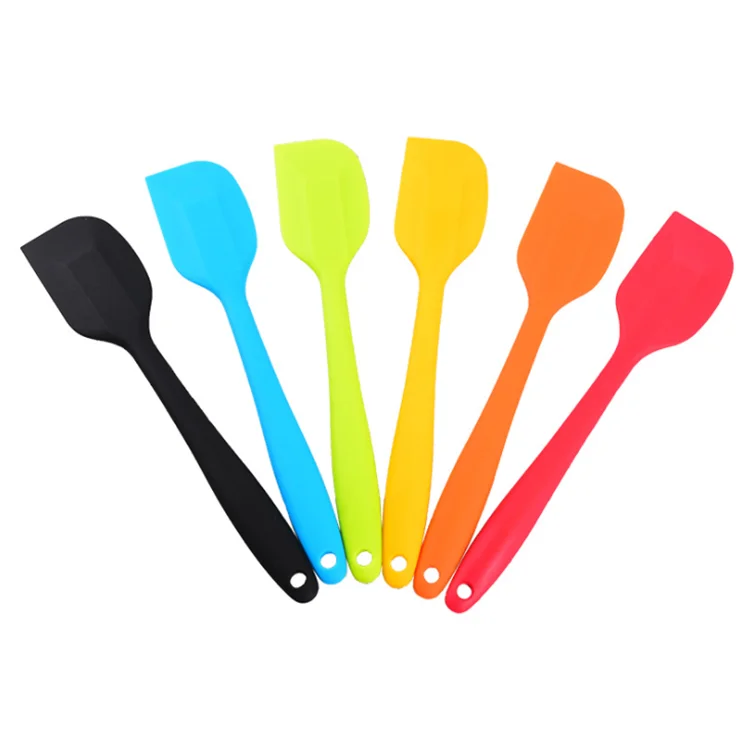 

BPA Free Food Grade Heat Resistant Espatulas De Silicona Silicone Scraper Baking Tools Silicone Spatula for Kitchen Cooking, Red, orange, yellow, green, sky blue, purple, pink