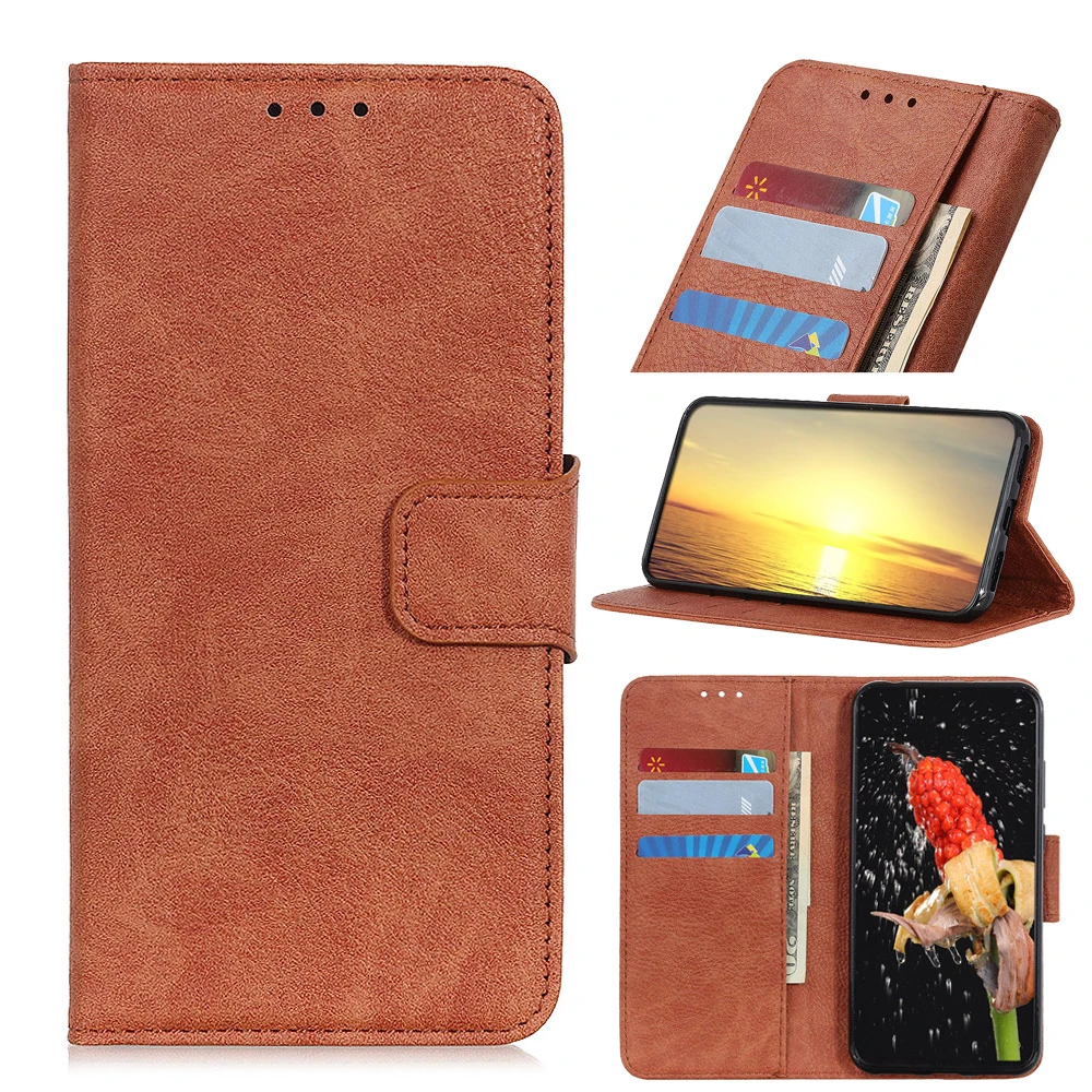 

Litchi grain PU Leather Flip Wallet Case For Google PIXEL 6 PRO With Stand Card Slots, As pictures