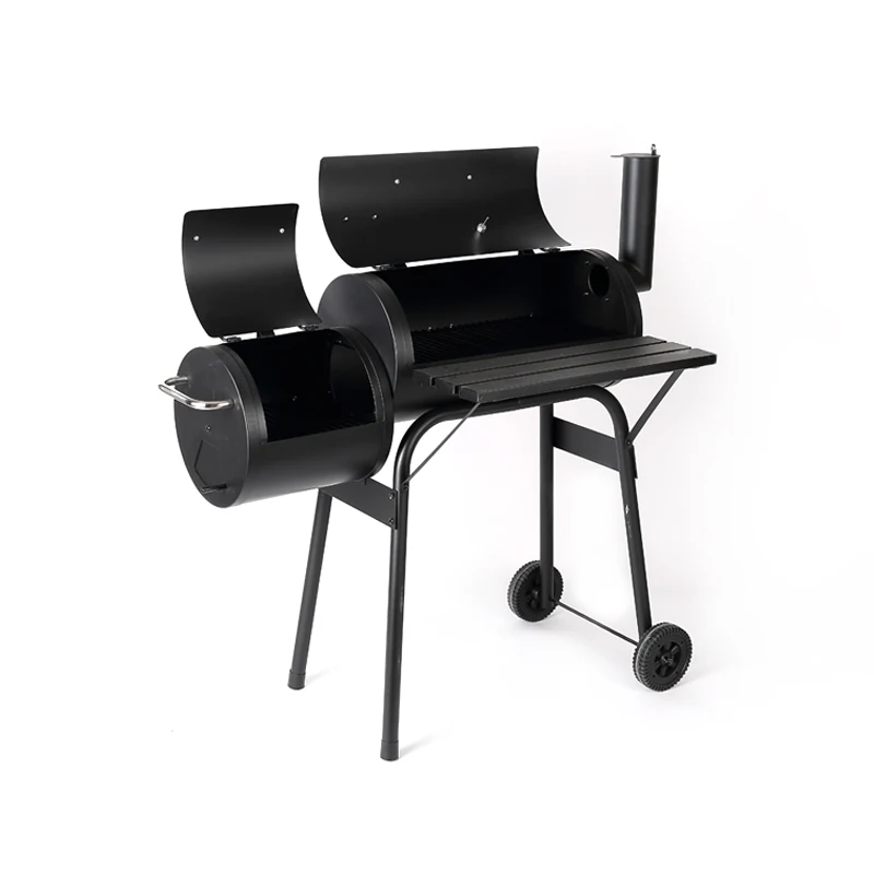 

High Quality Outdoor Camping Heavy Duty Charcoal Smoker BBQ Grill, Black