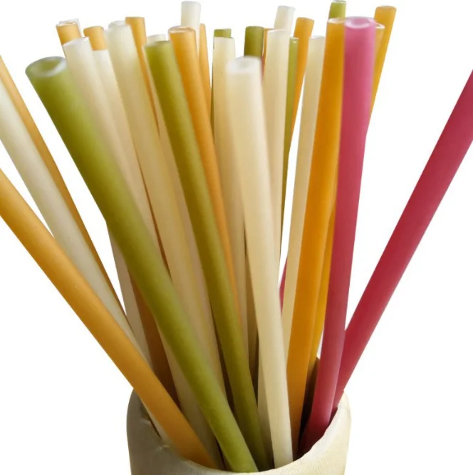 

2020 New material rice edible straws biodegradable disposable drinking straws, Customized color