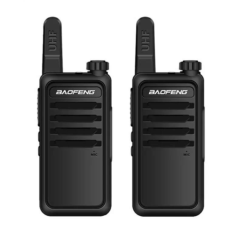 

2PCS BAOFENG BF-R5 Mini Walkie Talkie UP Of BF-888s UHF Band USB Charger Ham 2 way radio, Black