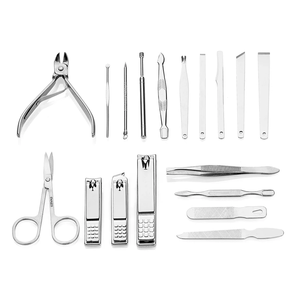 

Manufacturers Direct Sales Nail Clippers 18 Pcs Stainless Steel Manicure Set