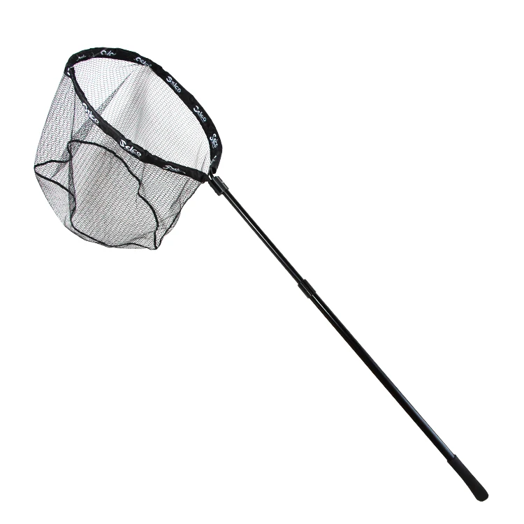 

Rubber Coating Net AL Black 230cm Landing Net Telescopic Rubber Fishing Landing Net