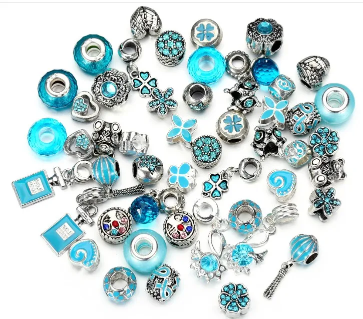 

murano glass spacer beads big hole metal alloy space beads DIY rhinestone crystal space beads for jewelry making