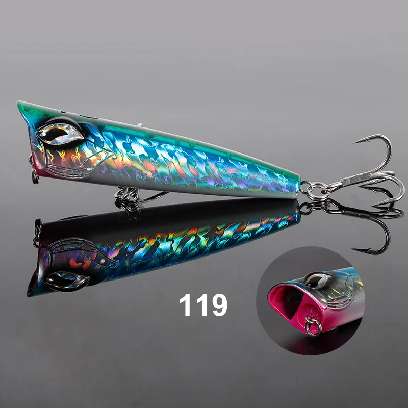 

Noeby 3 sizes stock popper lure sea Giant Tuna Top Water Floating fishing lure factory, Customized, 8 colors on stock