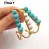 WT-B488 Hot-selling charm jewelry natural turquoise bangle white and green turquoise bangle lady fashion bangle