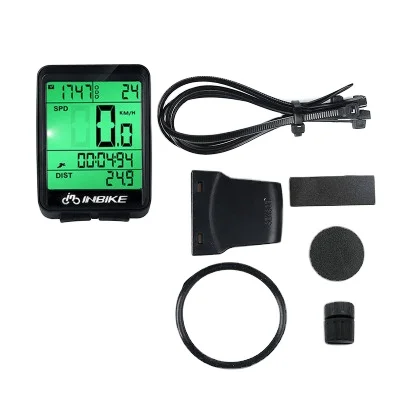 

Waterproof Wireless LCD Odometer Speedometer Bicycle Bike Computer digital Odometer Speedometer, Green light,white light