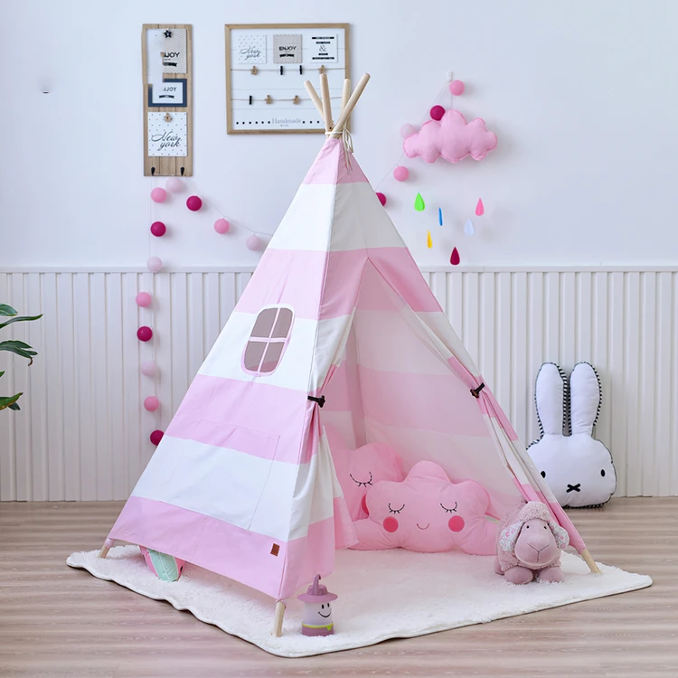 
Wholesale Teepee Tent Kids Cotton Canvas Children Tipi Tent For Kids Teepee 