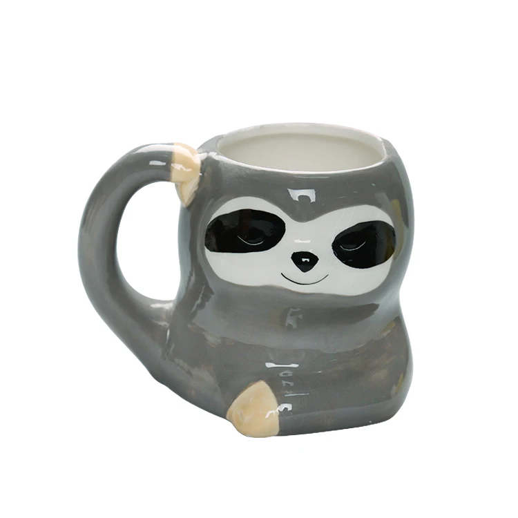 

Nordic Simple Ceramic Sloth Design animal mug Ceramic Sublimation Mugs Cup Glaze With Handle For Beer Beverage gift coffee mugs