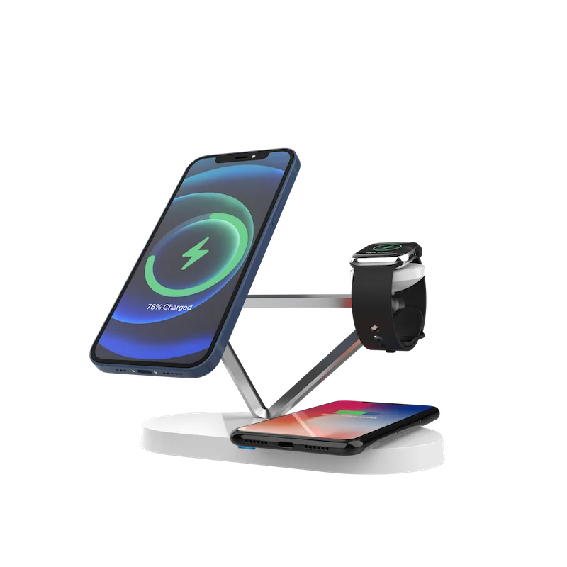 

NEW 5-in-1 15W Magnetic Wireless Charger Docking Station With LED night Light for Smartphones Smart Watch Earbuds