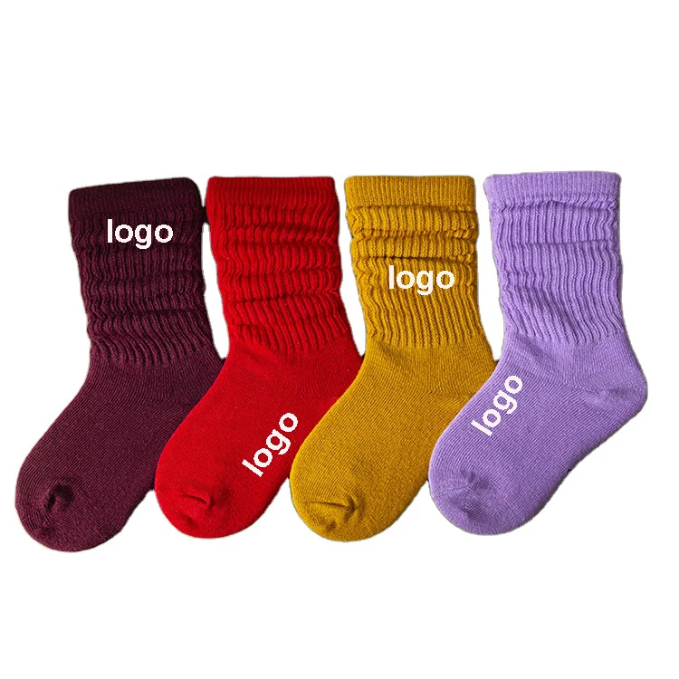 

Spring And Autumn Soft Colorful Comfortable OEM Slouch Socks School For Kids, Custom color