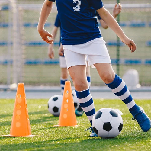 

Outdoor Kid Training Cone Football Marker Cone Soccer Sport Marker Cones With Holes