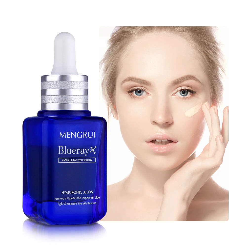 

OEM Anti Aging Anti Acne Serum blueray anti-blue ray technology hyaluronic acids Whitening Face Serum, Light yellow transparent