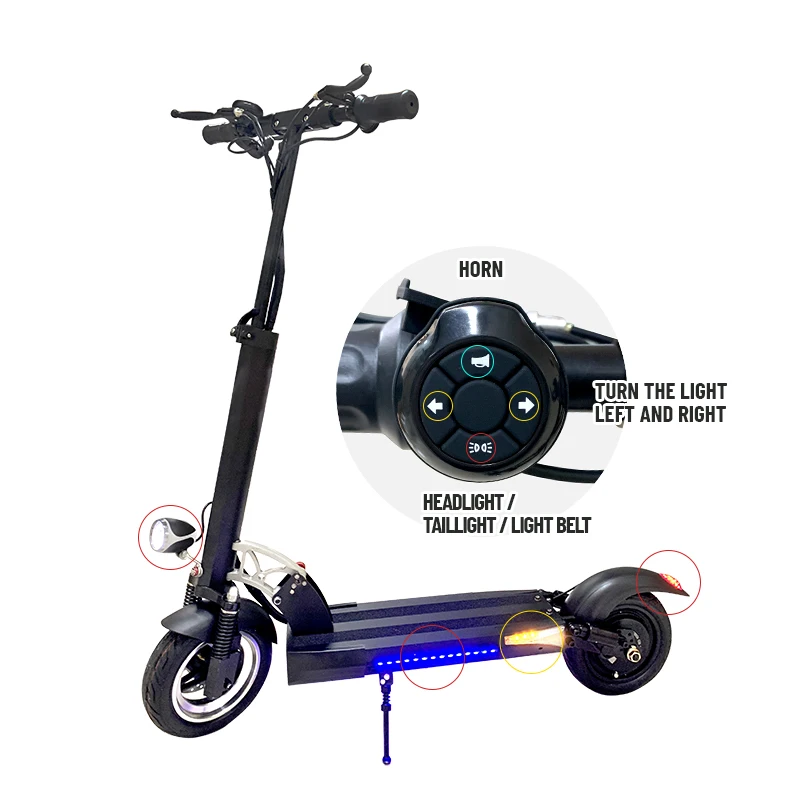 

Fast Speed 10 Inch 48V 500W 2 Wheels EU Warehouse Adult Electric Scooter, Black