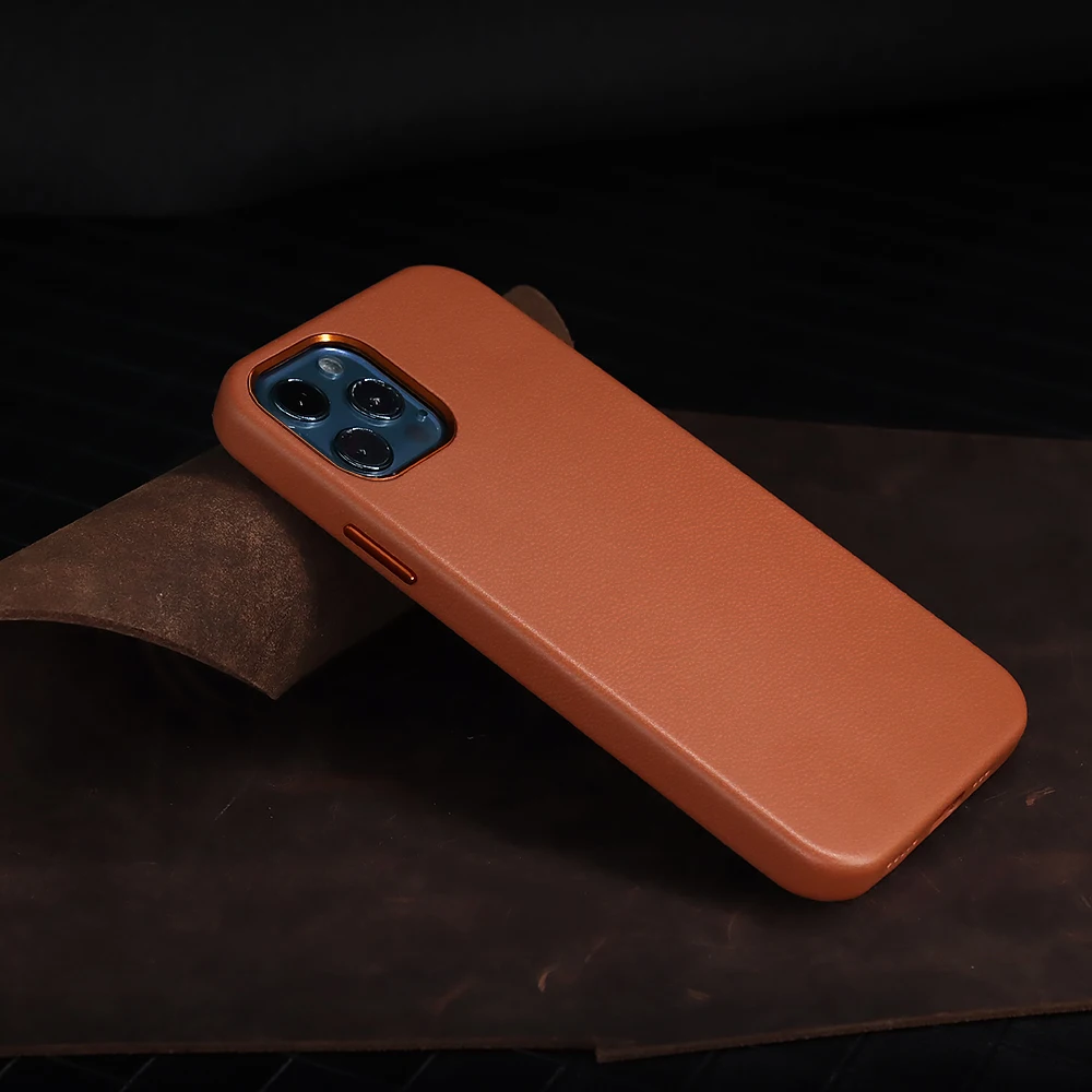 

Luxury Mobile Phone Leather Case Shockproof For iPhone 12 12mini 12 pro, Customized