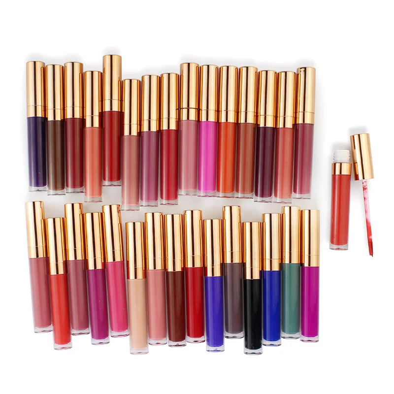

30 colors vegan matte liquid lipstick private label waterproof and long lasting liquid lipstick, 30 colors matte liquid lipstick
