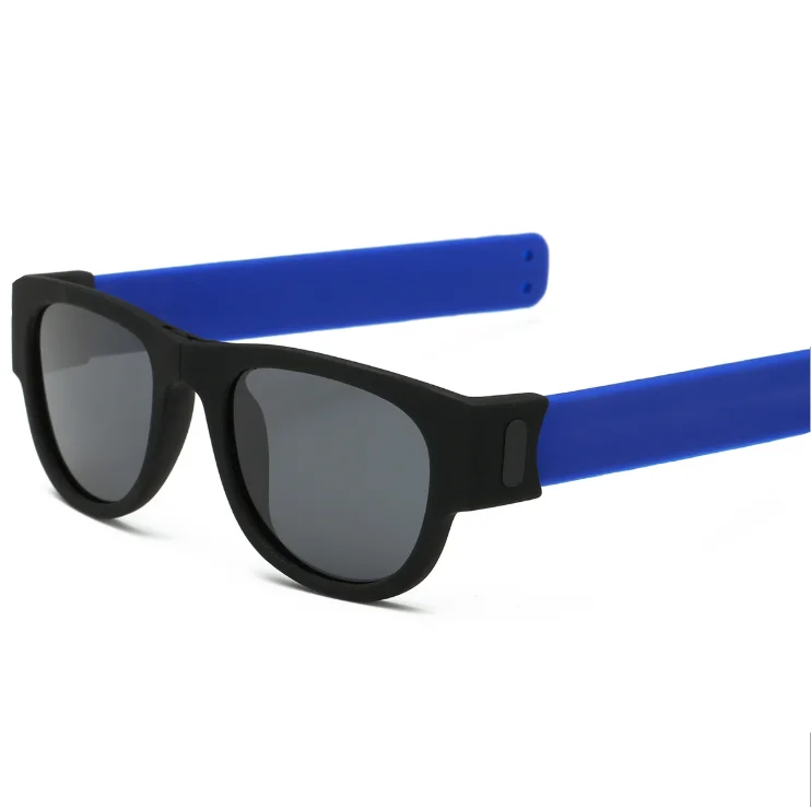 

Promotion Polarized Silicone Sport Clip Folding Collapsable Slap Bracelet Sunglasses